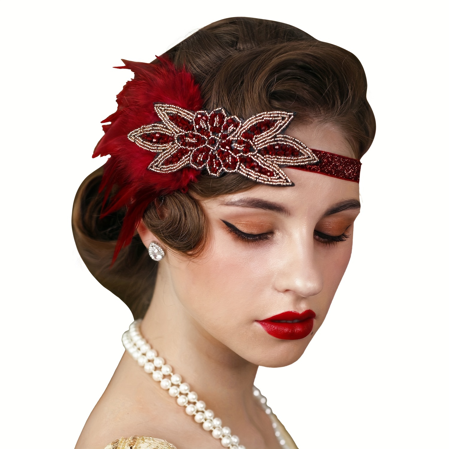 Utaly 1920's Flapper Accessory Set for Women Great Gatsby Costume  Accessories 20s Headband Headpiece Pearl Necklace Gloves (6 Pieces Set 1) -  Yahoo Shopping