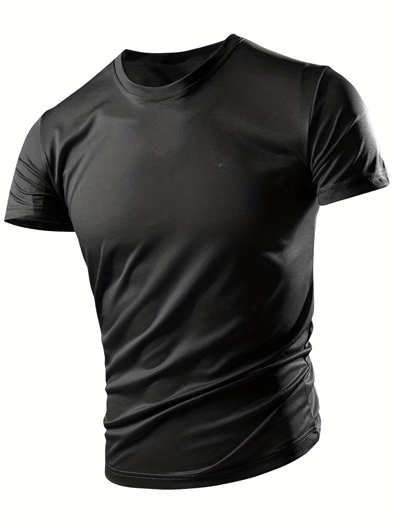 Quick Drying Breathable T shirt Men's Casual Medium Stretch - Temu