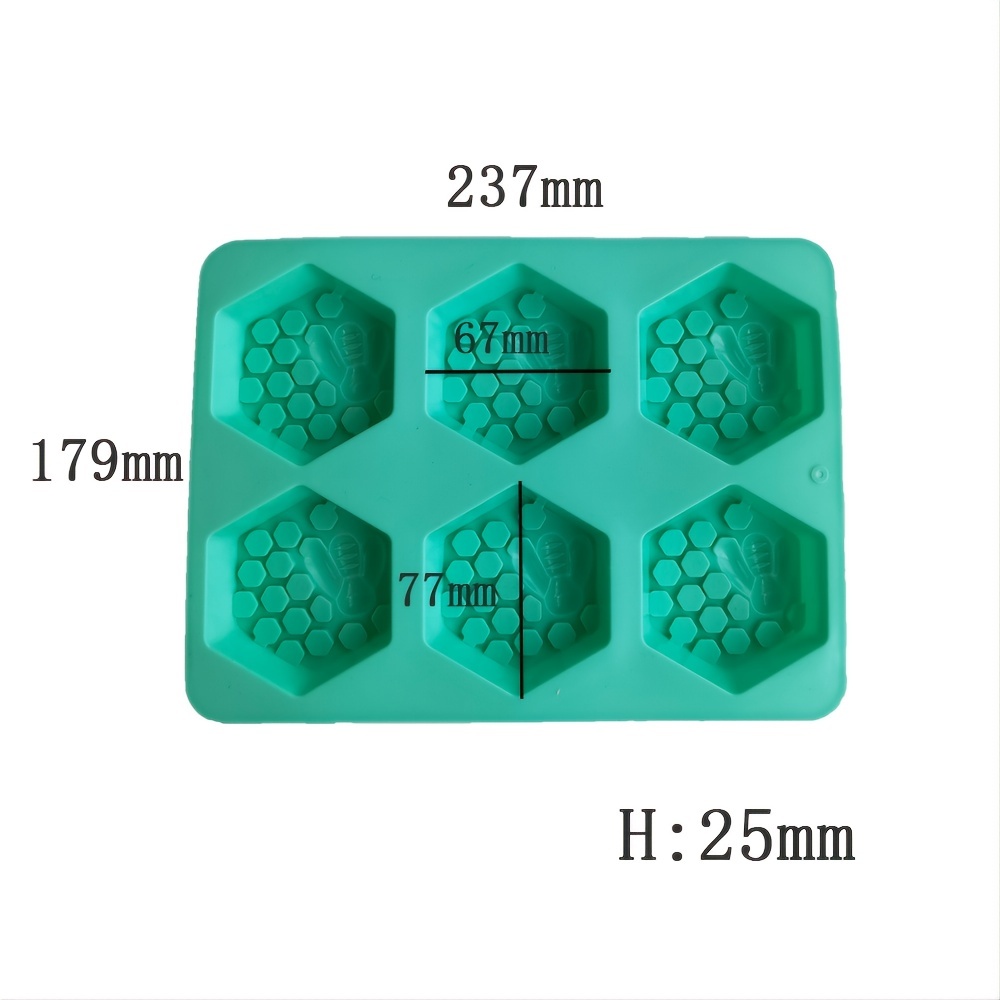 Wax Melt Molds Silicone,Hexagon and Square Silicone Wax Melt Mold with Hole