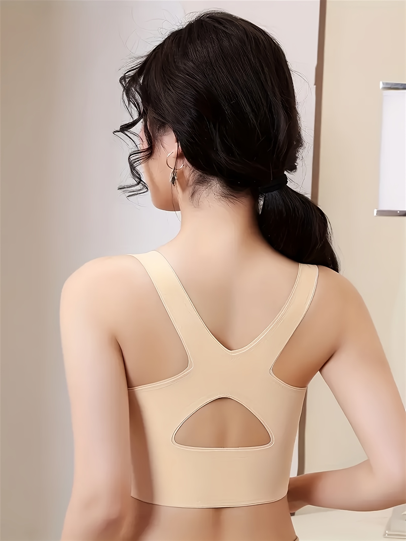 Strapless Backless Bra For Women, Lace Wireless One-piece Sports Bra Wrap  Chest
