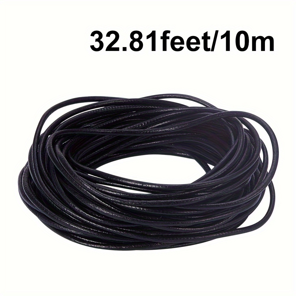 

10m 3mm Round Leather Necklace Cords For Bracelet Neckacle Beading Jewelry Making