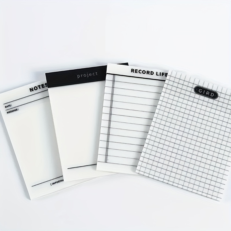 Clear Sticky Notes Large Grid Pad Waterproof Easy To Post Writable Note