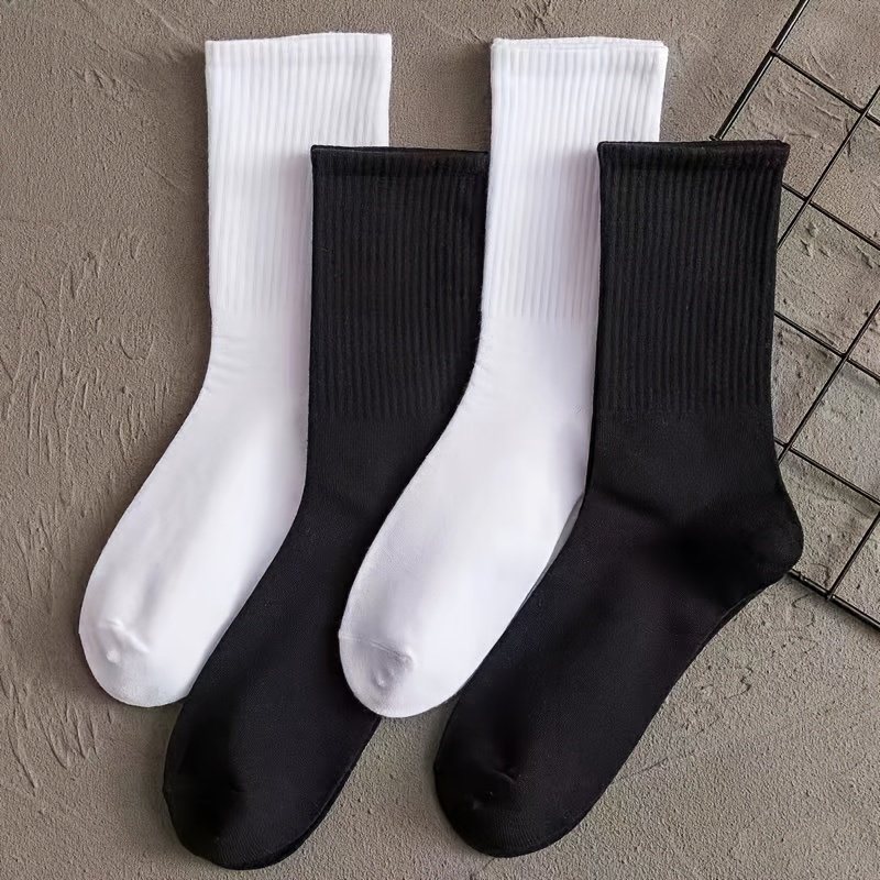 10 Pares Calcetines Deportivos Blancos Negros Colores Mixtos - Temu