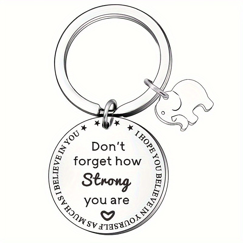 Inspirational Keychain Never Forget How Strong You Are - Temu