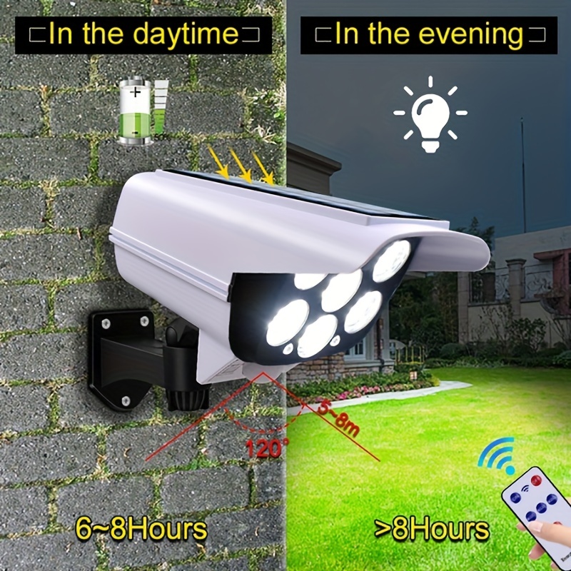 Luz Solar Exterior, Foco de 77 LED-COB Lámpara con Sensor de Movimiento,  Impermeable IP65 Jardín, Patio 