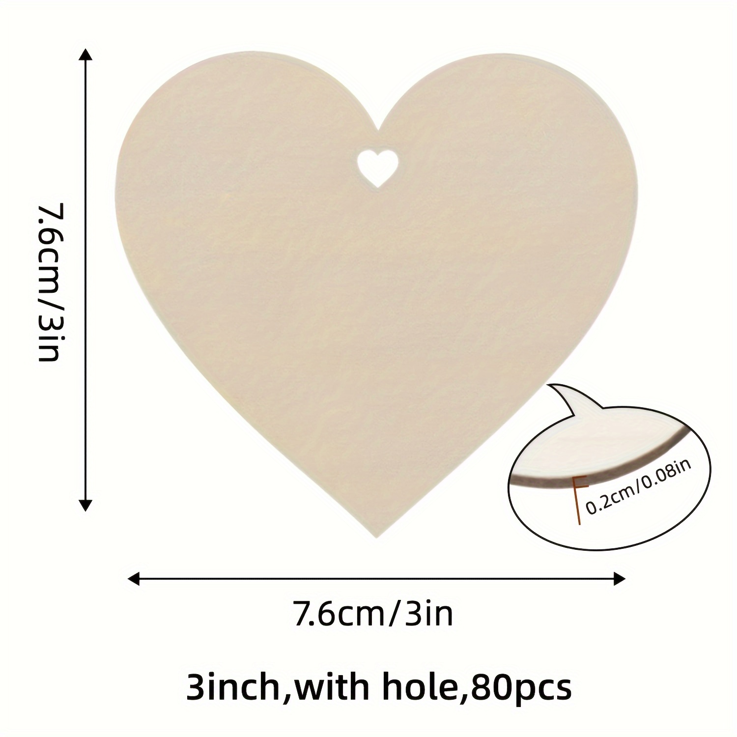  80 Pieces Wooden Heart Ornaments Valentine's Day Hanging  Embellishments Unfinished Predrilled Wood Slices with Rope Hollow Heart  Shaped Wooden Tags : Arts, Crafts & Sewing