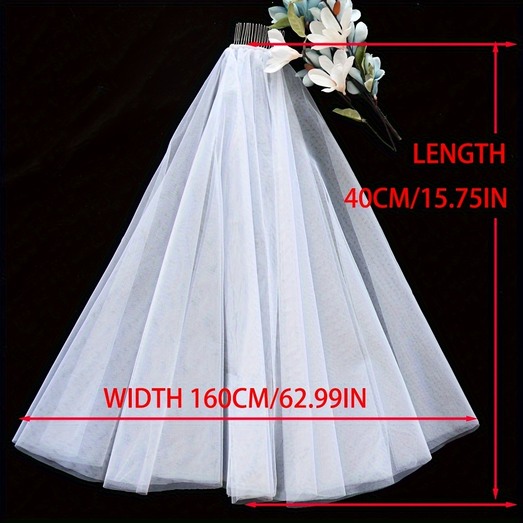 Short Small Veil With Hair Comb Bridal Wedding Gown Hair Accessories - Temu