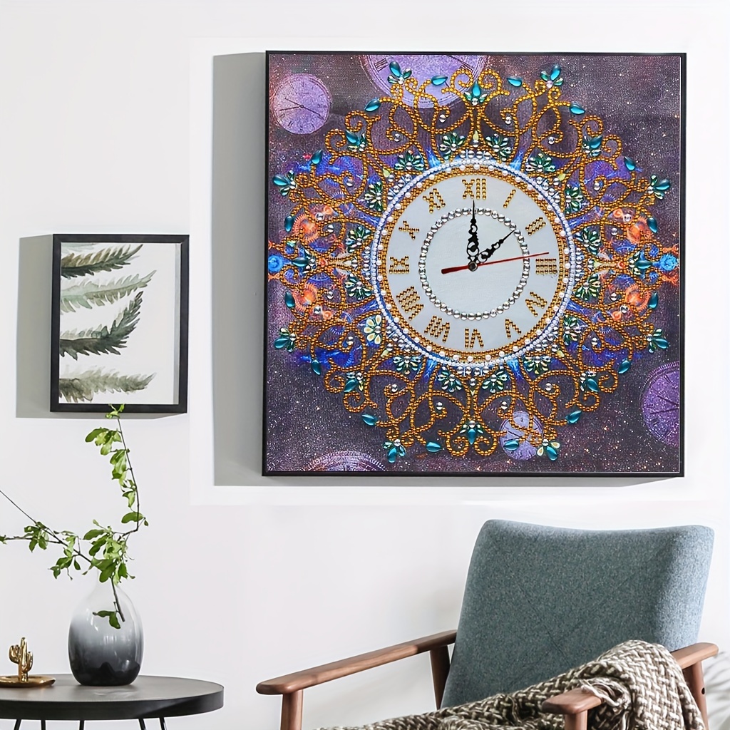 Diamond Painting Mandala Wood Clock – Jules' Diamond Art