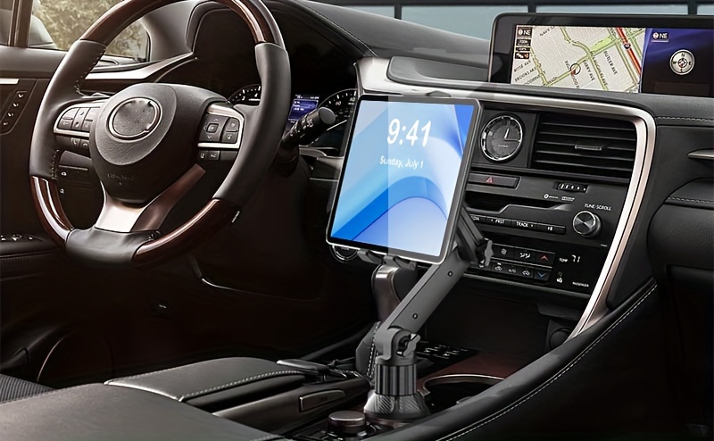 LUXMO - Soporte para tableta 2 en 1 para coche, camión, tableta, cuello  ajustable, soporte extendido para teléfono celular, iPhone, Google,  tableta