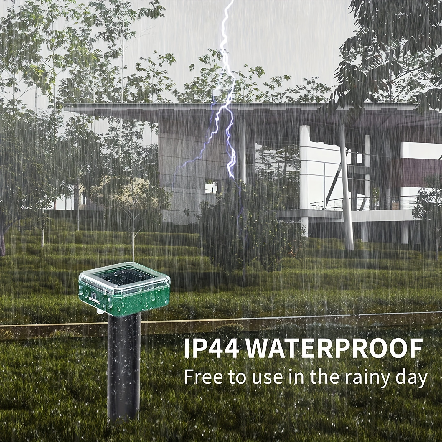 Solar Animal Repellent, Animal Deterrent Device, Ultrasonic Solar