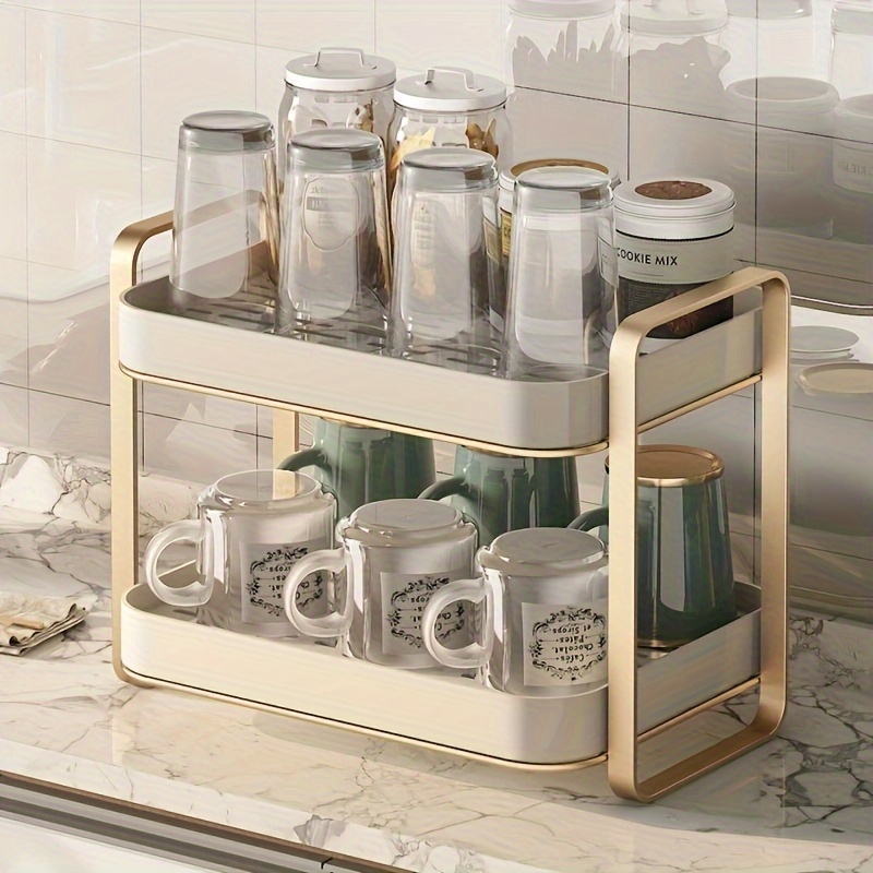 Glass Cup Holder Tea Tray To Receive The Cup Upside Down - Temu