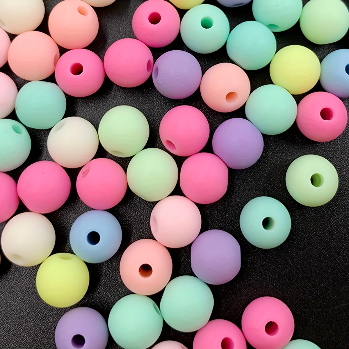 50pcs/pack Mixed Color Bayberry Beads Diameter 0.8cm/0.31inch ABS Colored  Beads Loose Bead For Bracelet Necklace Making DIY Handmade Accessories