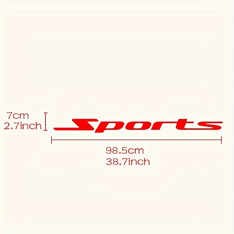 TEMU Red Reflective Vinyl Stickers - Sporty Car And Suv Decals, Waterproof And Sun-resistant, Easy To Apply With A Transfer Film.