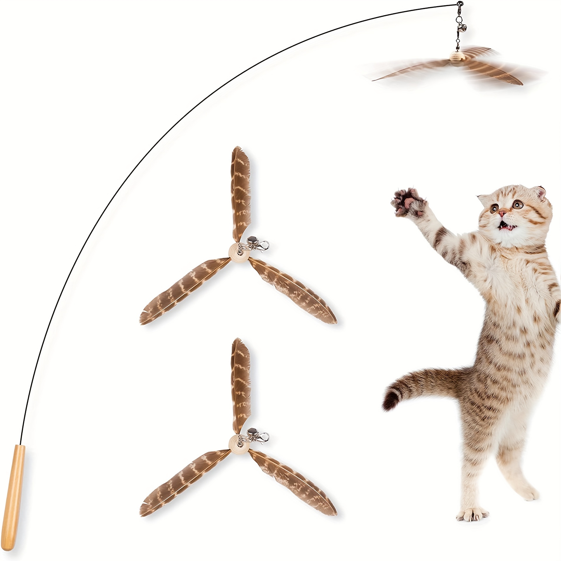 Cat Toys, Interactive Cat Toy Colorful Cat Stick Toy Telescopic