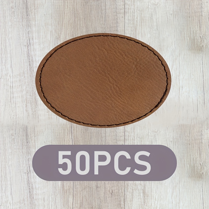 Blank Leatherette Patches with Adhesive, 10 Pcs Leather hat Patches for  Hats, Jackets, Backpacks (Brown)