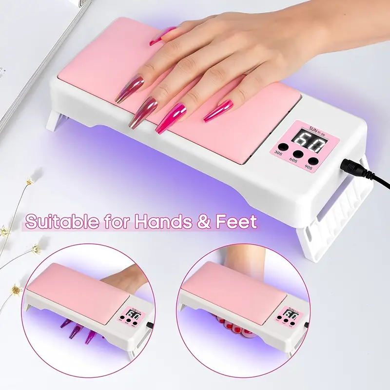 10W UV LED Curing Lamp With Foot Switch Quick Dry Nail Polish Eyelash  Curing Floor Lamp for Home DIY & Salon Manicure Decor