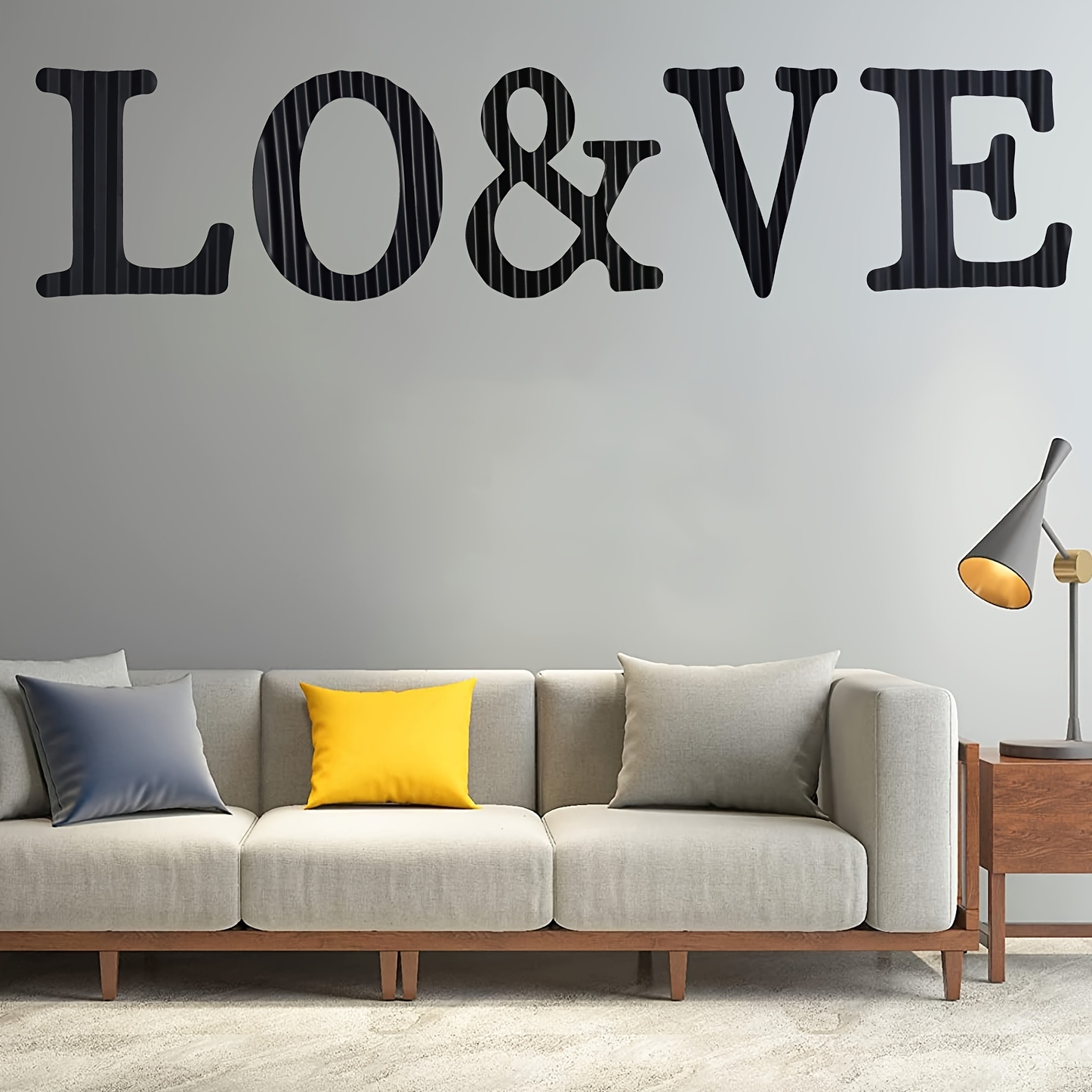  Metal Letters Wall Decor 12 Inch, Hanging Letter Sign Black,  Visual 3D Large Alphabet Modern Style Wall Decor for Living Room Bedroom  Office Home Wedding Party/Letter A : Patio, Lawn 