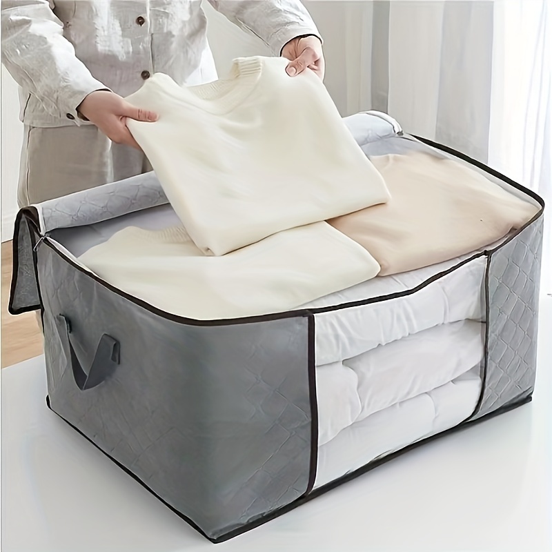 2x große atmungsaktive Aufbewahrungstasche für Bettdecken Kissen