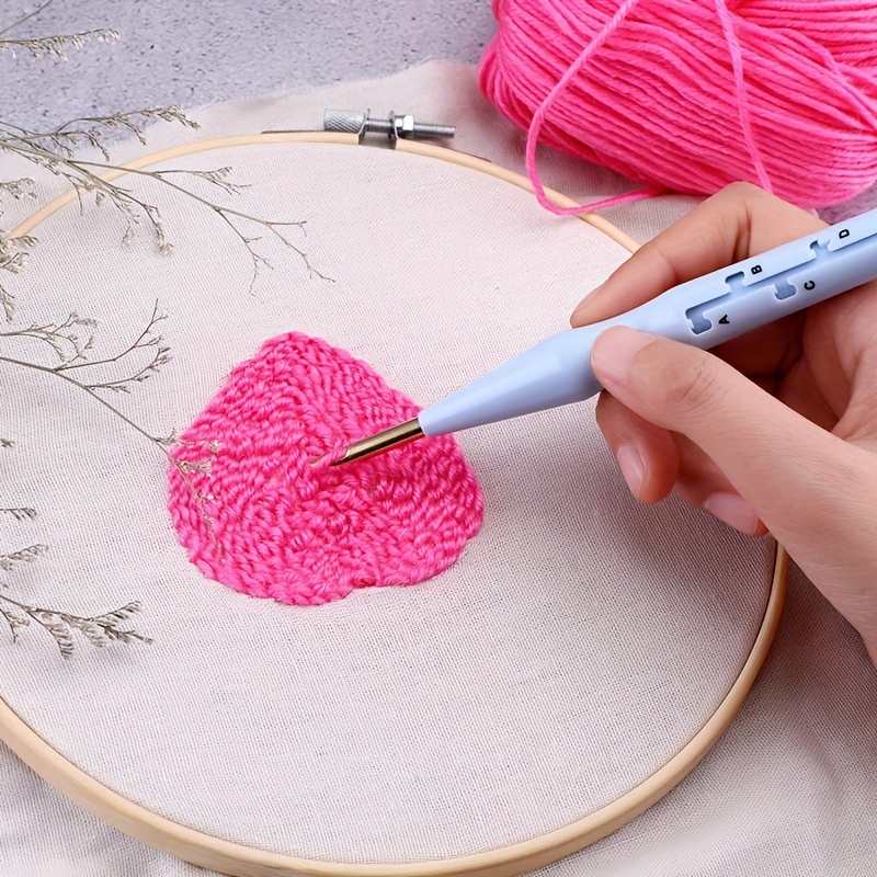 Wooden Handle Embroidery Pen Hand Embroidery Needle Weaving - Temu