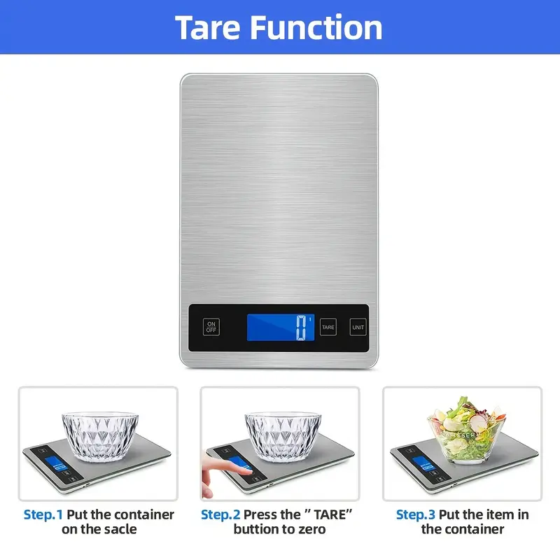 Rechargeable Kitchen Digital Scale, Electronic Kitchen Scale