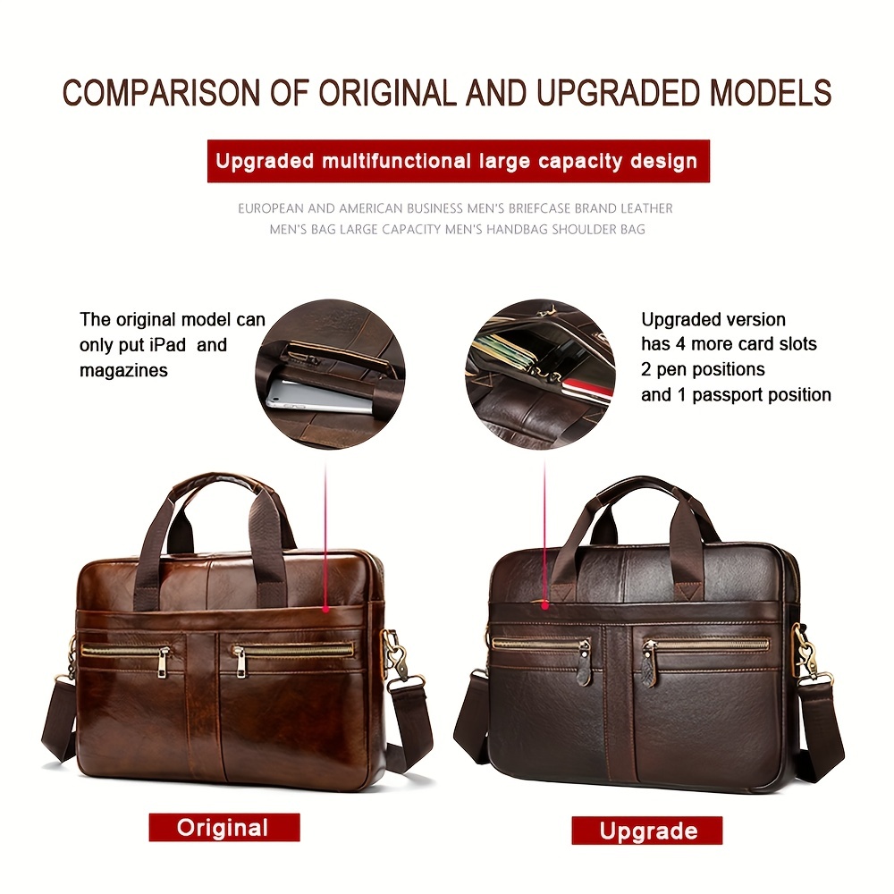 Newest Designer Laptop Briefcase Bag Genuine Leather Briefcase for