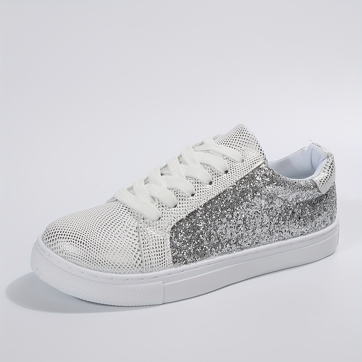 Low-Top Glitter Sneakers