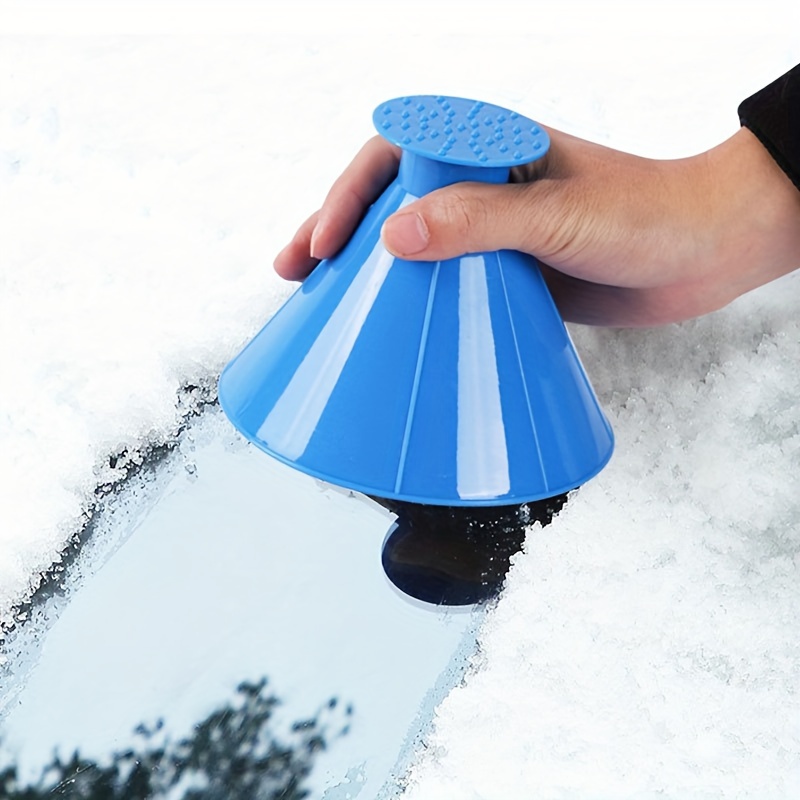 Magical Car Ice Scraper,round Windshield Ice Scraper With Funnel,round Snow  Scraper For Car,car Snow Removal Shovel Tool As Gift For Christmas 4 Color  - Temu Israel