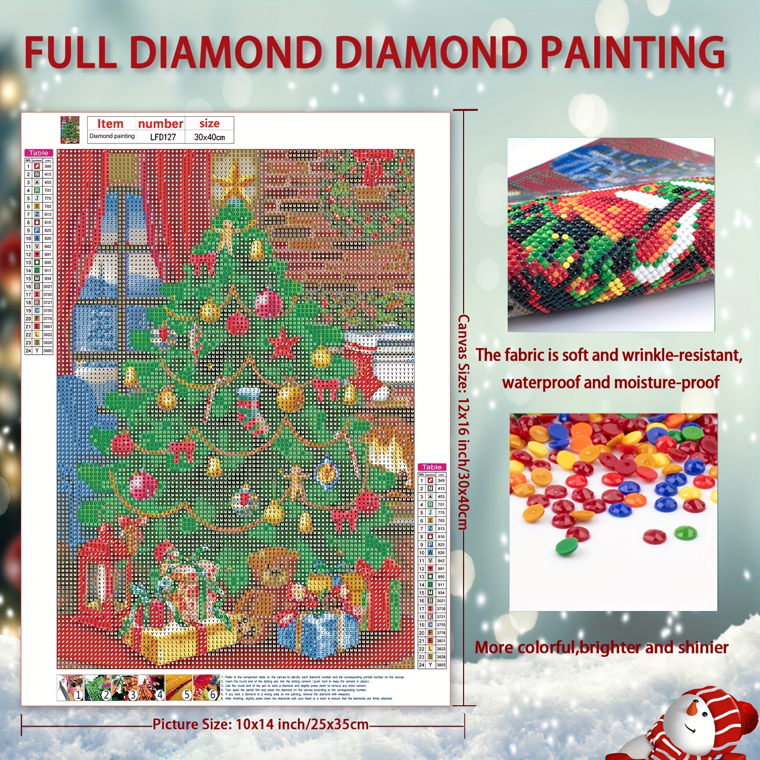 Cardinal Diamond Art Kits for Adults - Christmas Diamond Painting Kits for Adults Beginners,Gem Animal Art Kits for Adults Paint by Diamond Dots for
