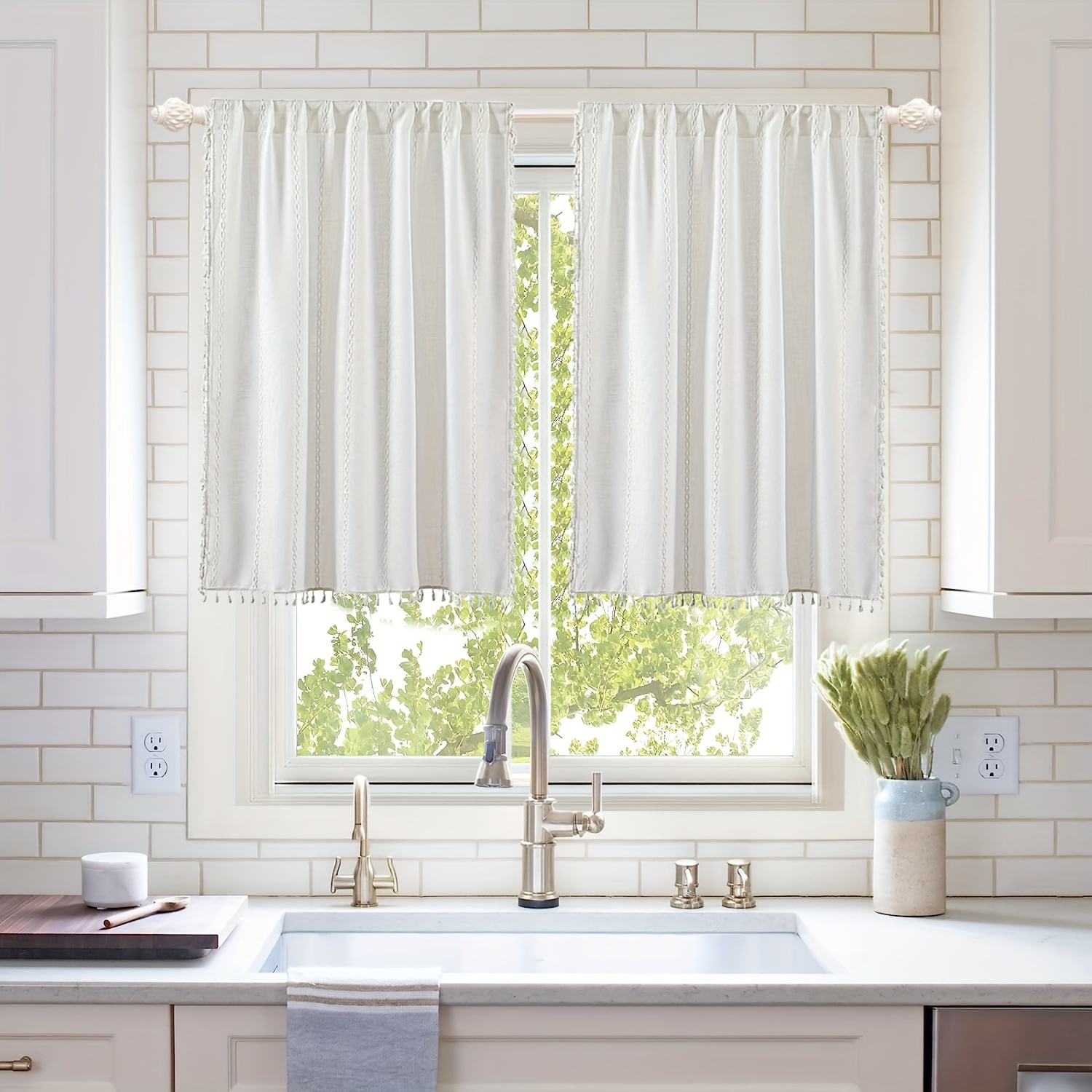 Store cocina  Kitchen window coverings, Kitchen window curtains