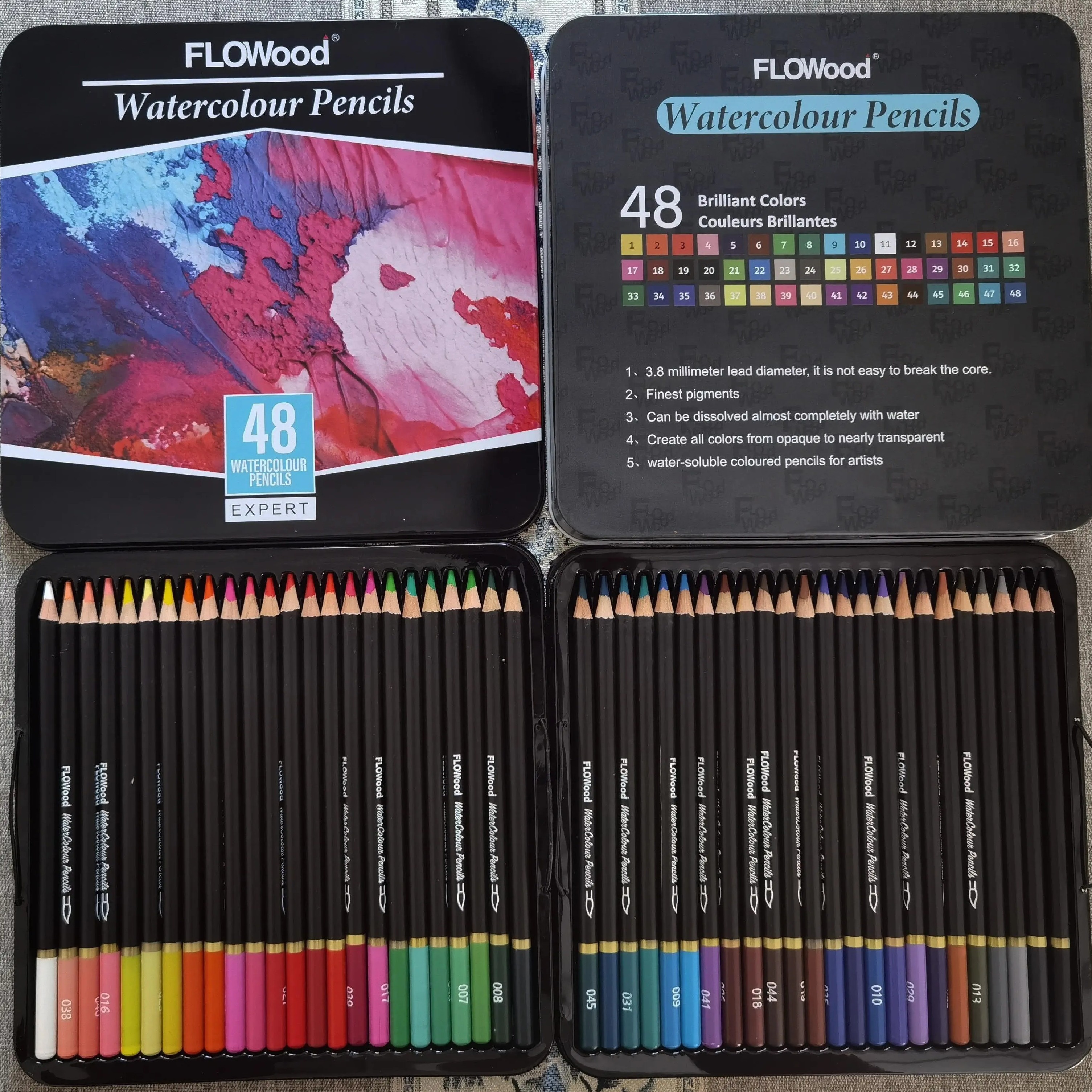 Lron Box Professional Watercolor Pencil Set white Basswood - Temu