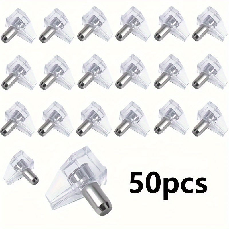  5mm Shelf Pegs 50 Pack Clear Crystal Plastic Cabinet Shelf Pins  Shelf Holder Pins Replacement Pegs for Kitchen Furniture Cabinet Bookcase :  Tools & Home Improvement