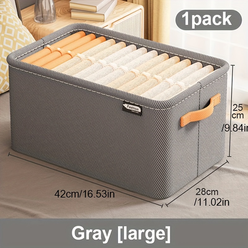 Household Essentials 2 Piece Large Fabric Storage Bins with Lids