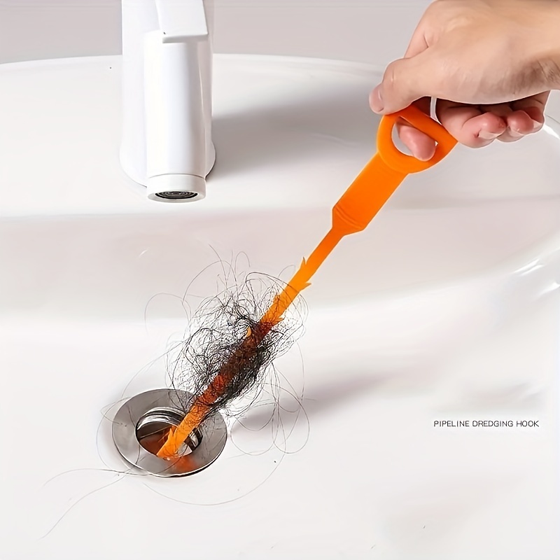 Sink Drain Cleaning Brush Super Flexible Cleaning Tool Drain Clog Remover  Brush For Bathroom Kitchen 5PCS 