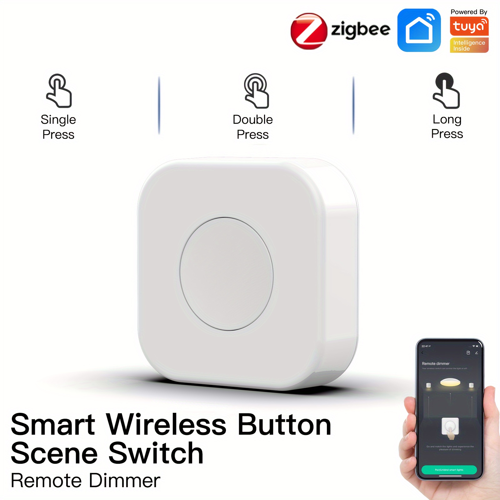 MOES Tuya ZigBee Smart Knob Switch Wireless Scene Switch Button Controller  App