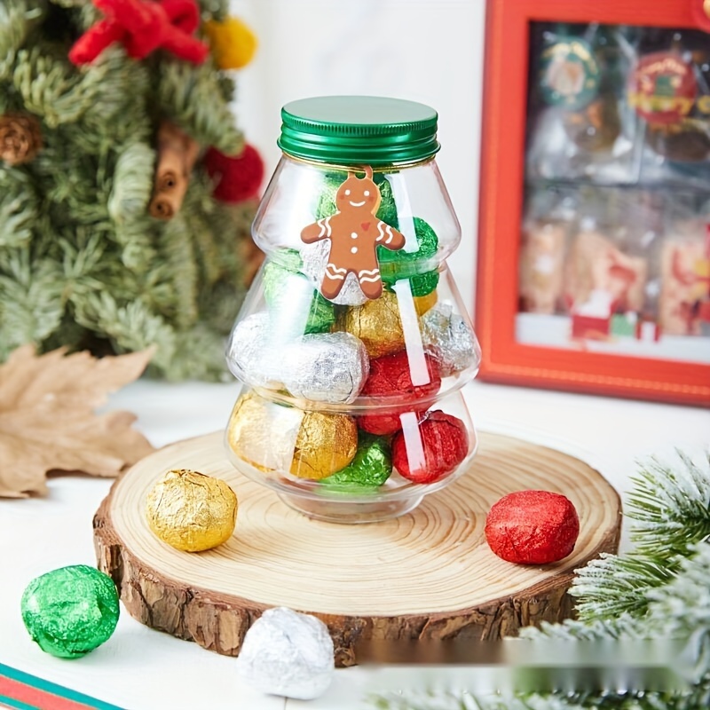 Christmas Candy Jar Christmas Tree Shape Biscuits Bottle - Temu