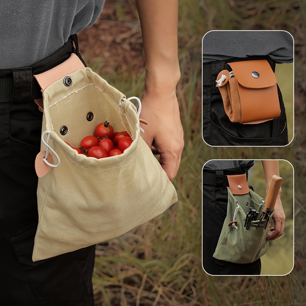 Durable Pu Leather Belt Pouch Outdoor Activities Ideal Foraging Fruit  Picking Hiking Camping Hunting - Sports & Outdoors - Temu Mexico