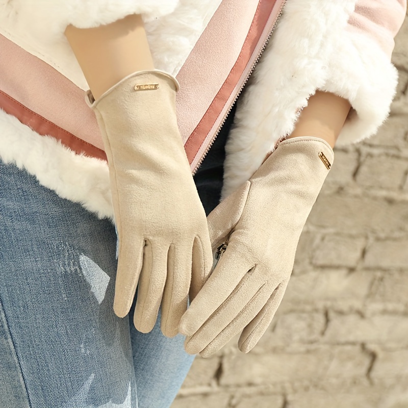 1 par de guantes de invierno para mujer, guantes táctil, guantes a