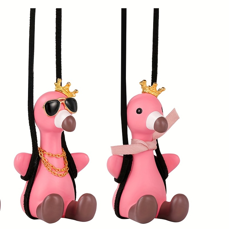 Nette Schaukel Flamingo Ente Auto Hängen Ornament Anhänger Für Rückspiegel  Hängen Und Auto Spiegel Hängen Zubehör