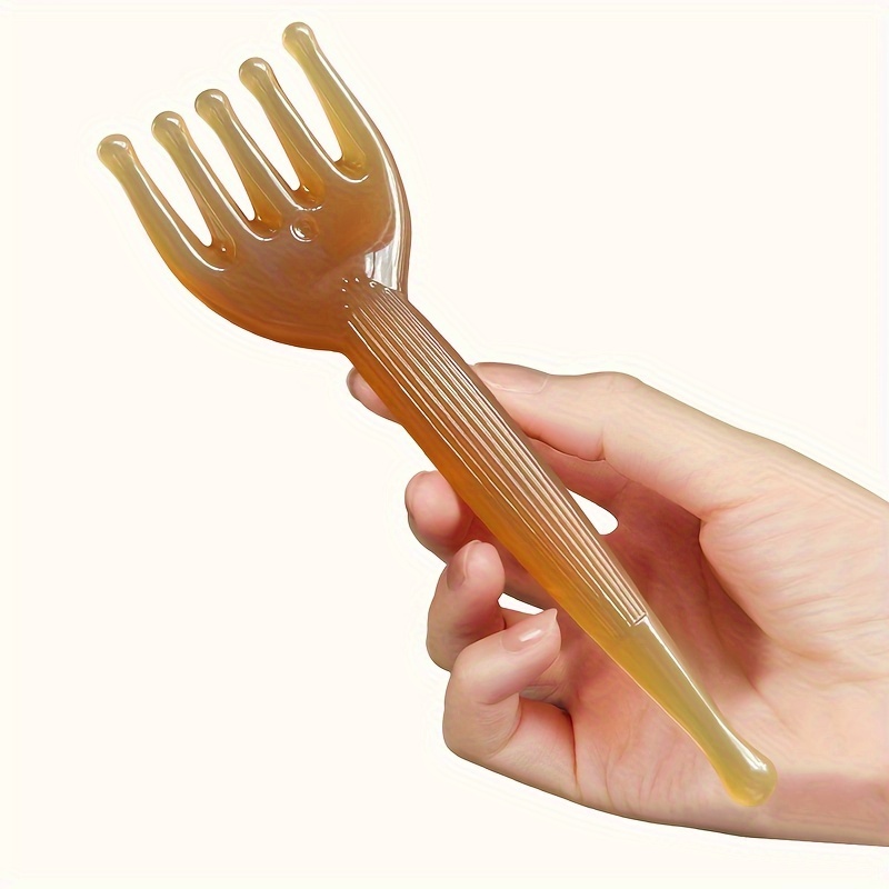 1pc   massager meridian comb head acupressure point massager five teeth long arm scalp whole body universal massage   comb   massage comb Product details 0