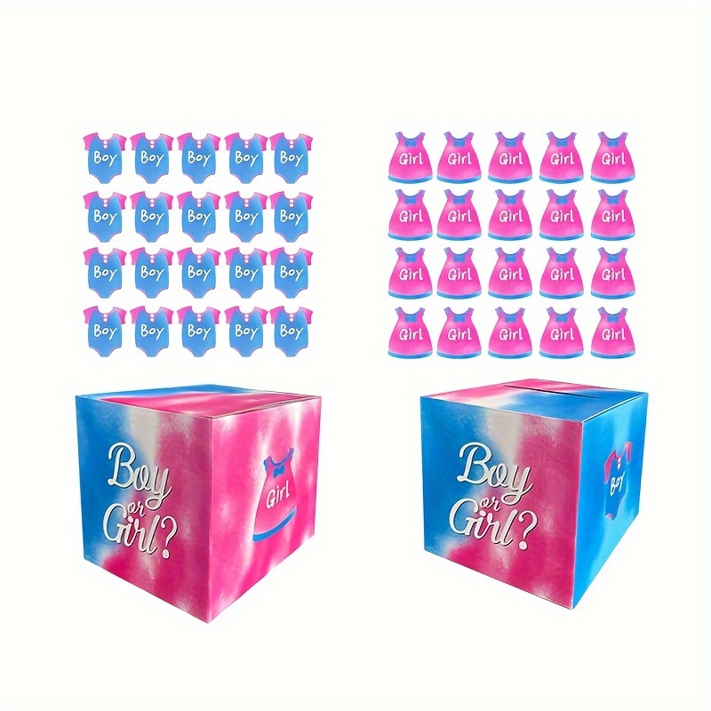 Gender Reveal Voting Box Cards Boy Girl Party Supplies - Temu