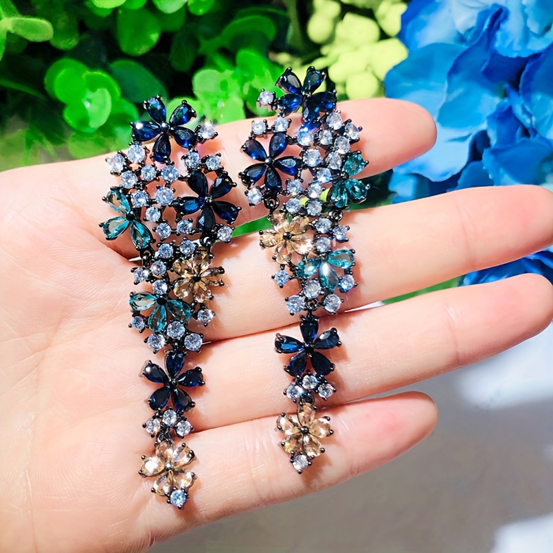 Sparkling Zirconia Dangle Earrings for Daily Wear