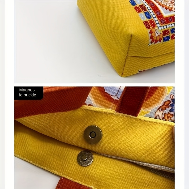 Chinese Stylish Pattern Satchel Bag Vintage Storage Handbag