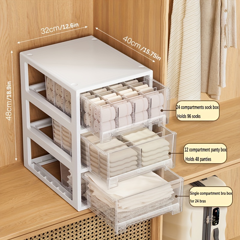 3/2/1pcs Closet Organizer Storage Box Organization and Storage