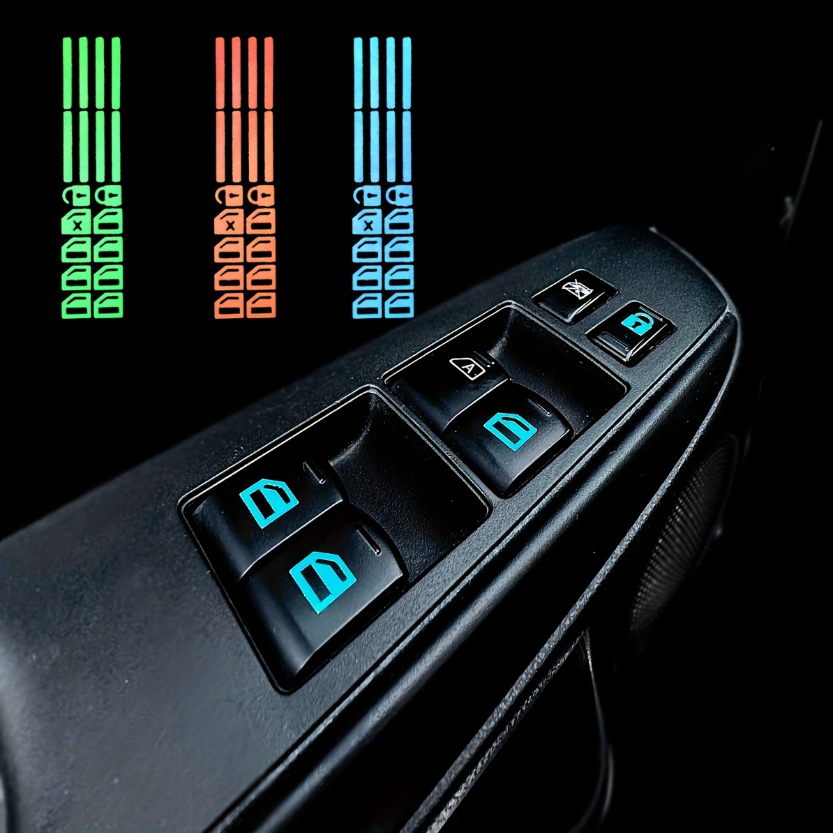 Auto Innenraum Funktionstaste Schalterknopf Fluoreszierender