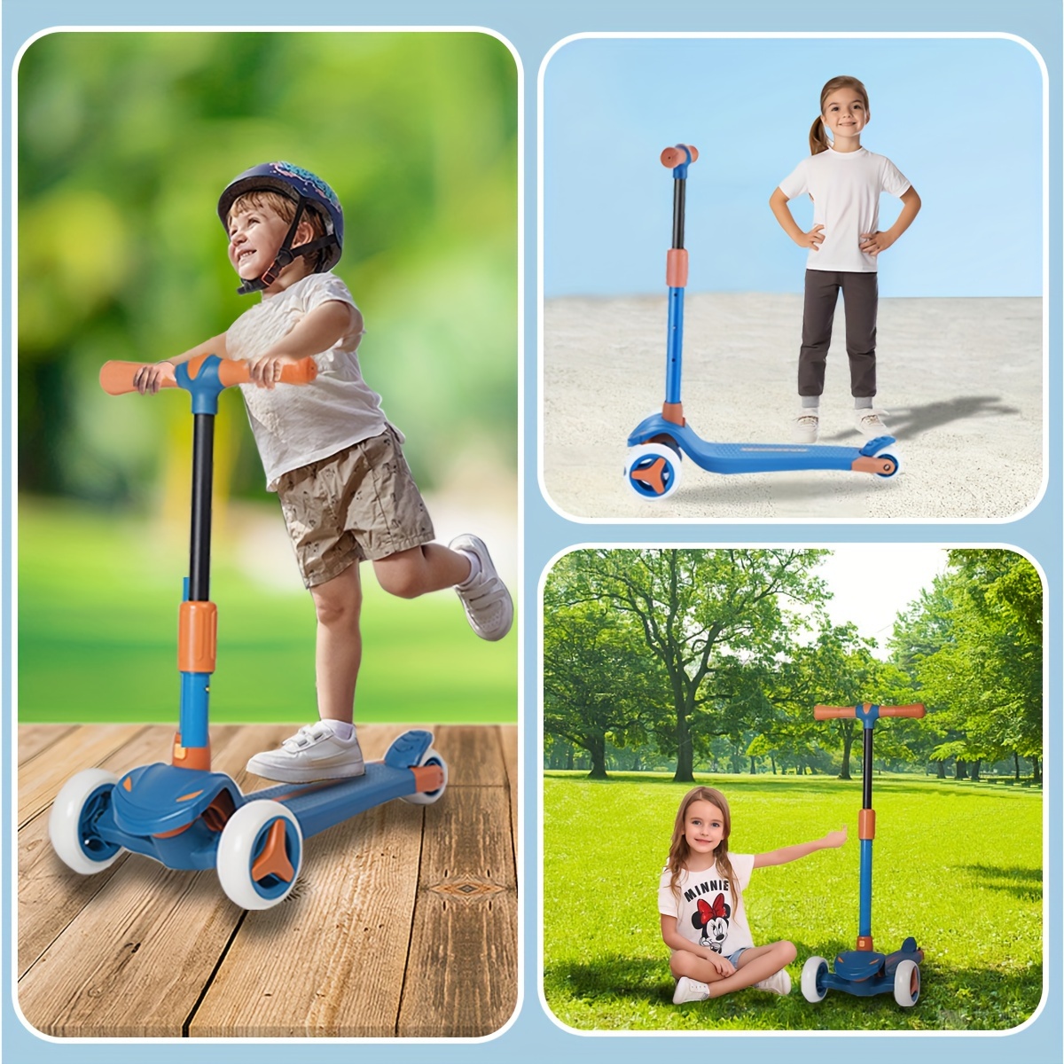 Patinete Niños Asiento Plegable/desmontable 4 Ruedas - Temu Mexico