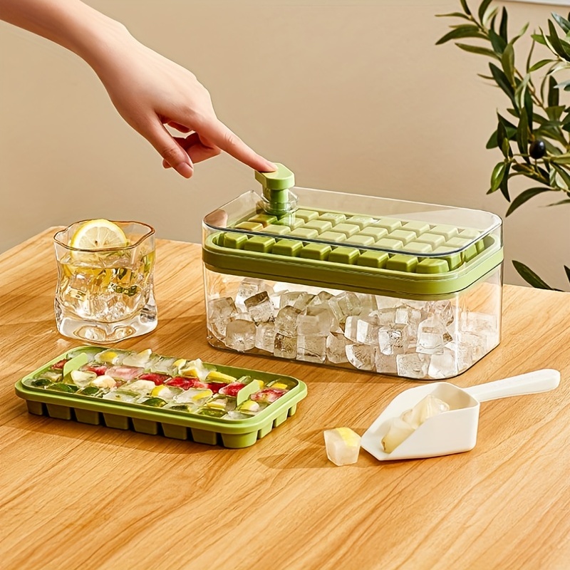 Ice Cube Tray Maker Cocktail Cold Drink Ice Tray Cube Storage Container  Supplies