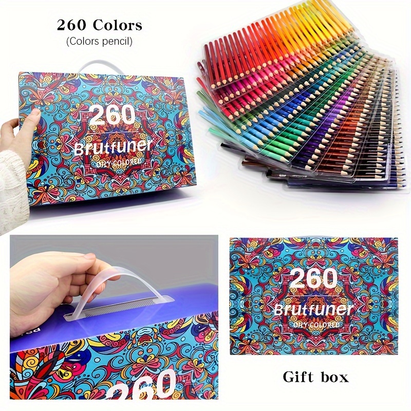 Professional Color Pencil 260 Colors, Colored Pencils Art Professional