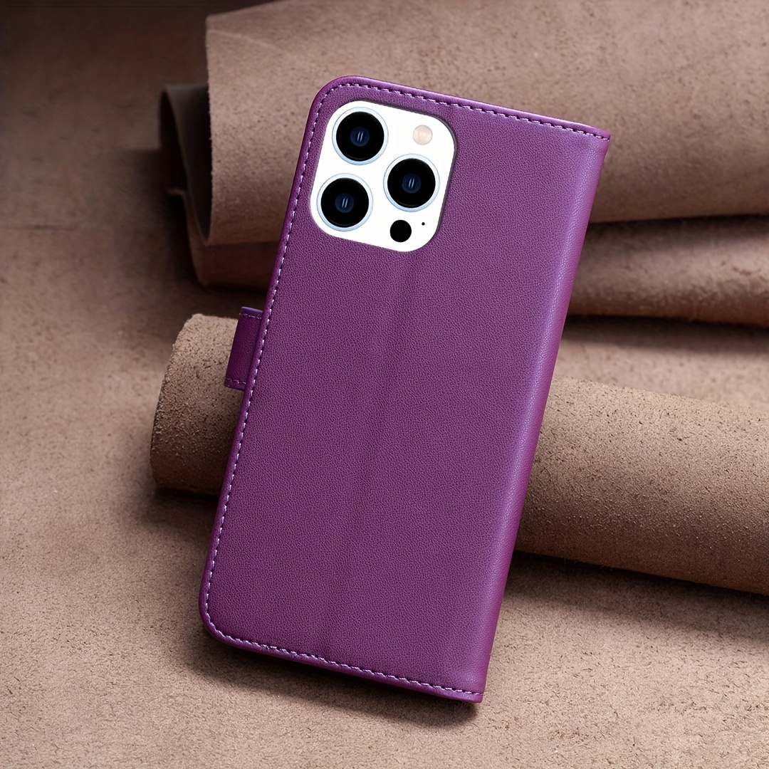 Funda para iPhone Xs Max con tapa y tarjetero y bolsillos con soporte en  oro rosa