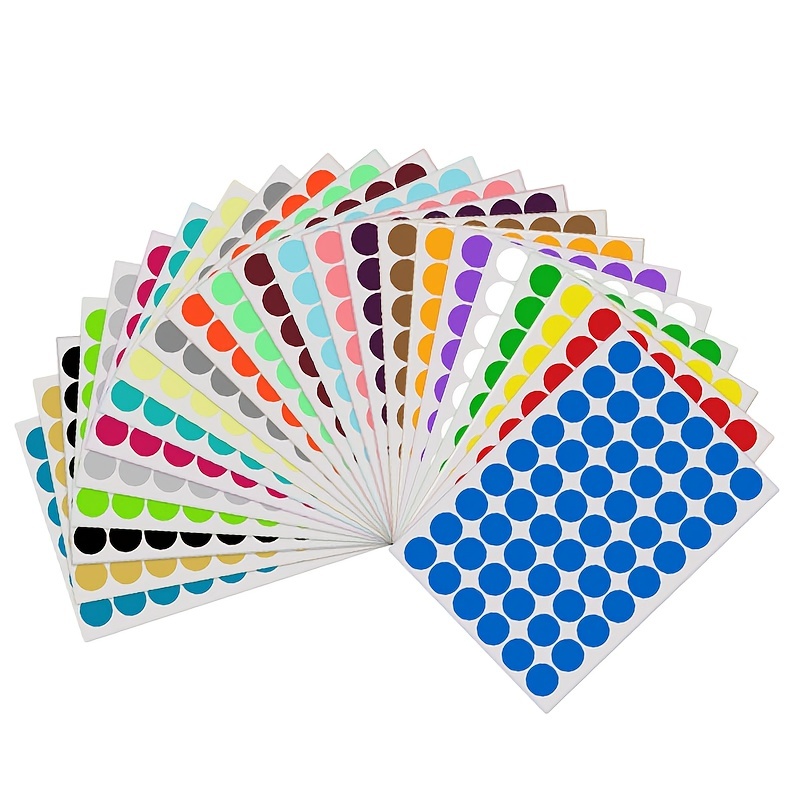16Colors Pack Color Coding Labels for Office Student Use