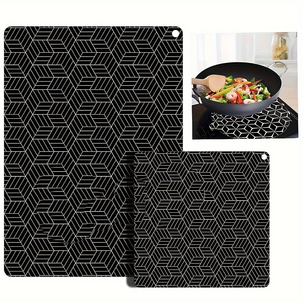 Induction Cooktop Mat Nonslip Silicone Heat Insulation Pad Reusable  Protective Pads For Electric Stove Ovens Protector Cover